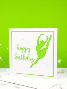 Sissonne | Ballerina Handmade Large Square Silhouette Birthday Card | The Bright Edition