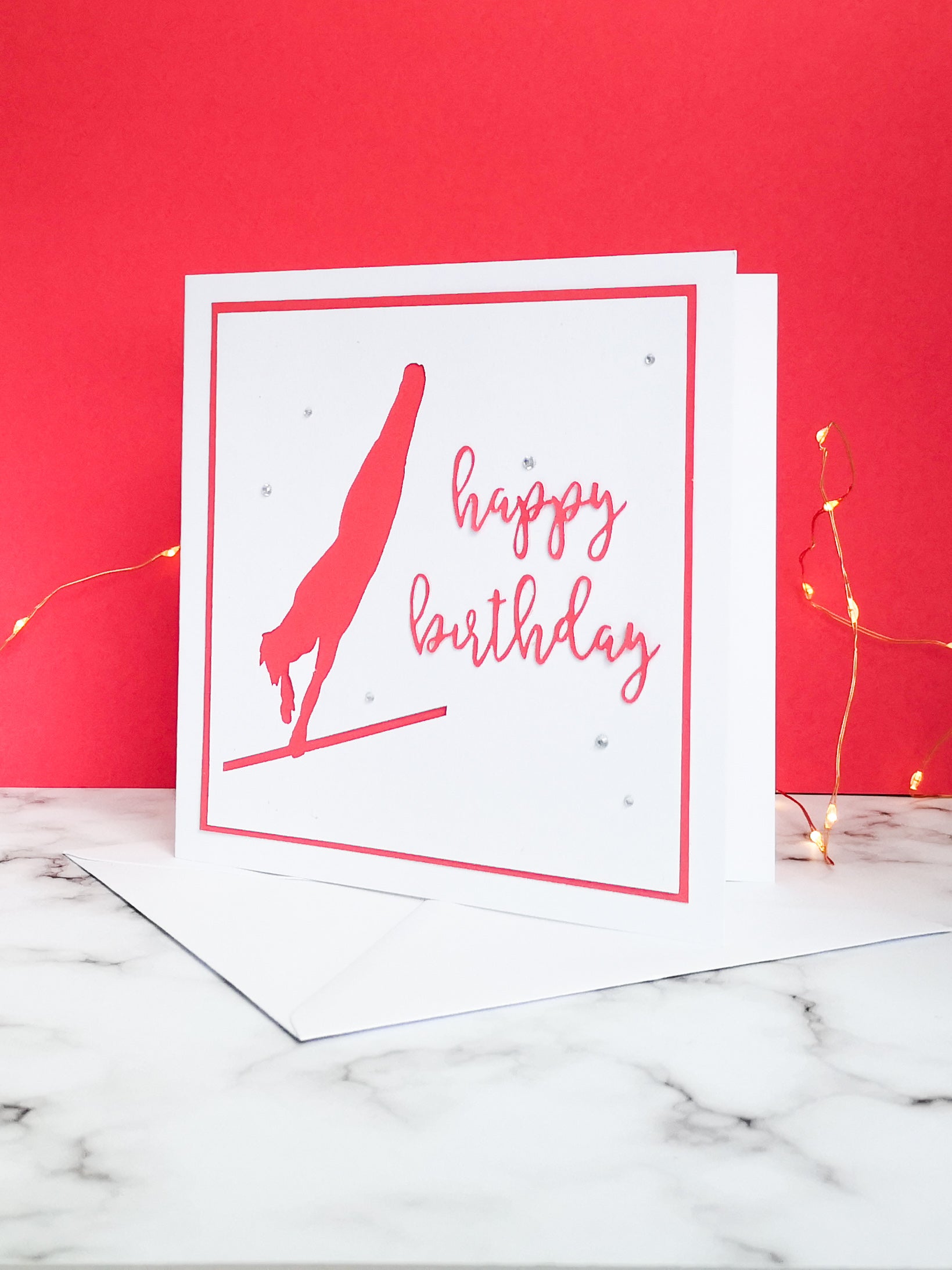 Blind Turn | Handmade Large Square Silhouette Birthday Card | The Bright Edition