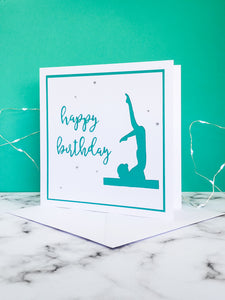 Chest Stand | Handmade Large Square Silhouette Birthday Card | The Bright Edition
