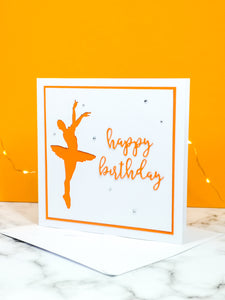 Assemblé | Ballerina Handmade Large Square Silhouette Birthday Card | The Bright Edition