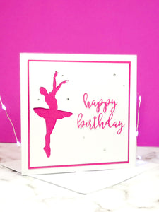 Assemblé | Ballerina Handmade Large Square Silhouette Birthday Card | The Bright Edition