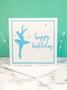 Assemblé | Ballerina Handmade Large Square Silhouette Birthday Card | The Bright Edition