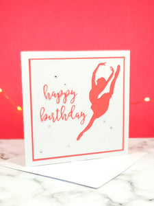 Sissonne | Ballerina Handmade Large Square Silhouette Birthday Card | The Bright Edition