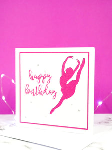 Sissonne | Ballerina Handmade Large Square Silhouette Birthday Card | The Bright Edition