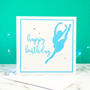 Sissonne | Ballerina Handmade Large Square Silhouette Birthday Card | The Bright Edition