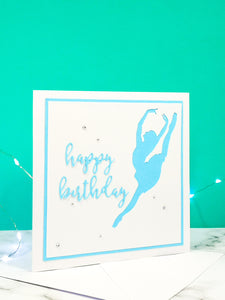 Sissonne | Ballerina Handmade Large Square Silhouette Birthday Card | The Bright Edition