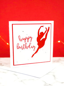 Sissonne | Ballerina Handmade Large Square Silhouette Birthday Card | The Bright Edition