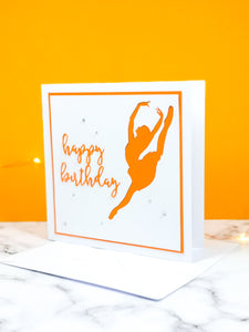 Sissonne | Ballerina Handmade Large Square Silhouette Birthday Card | The Bright Edition