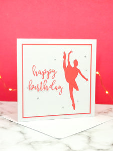 Tilt | Ballerina Handmade Large Square Silhouette Birthday Card | The Bright Edition