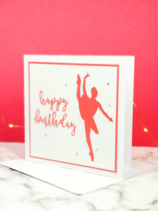 Tilt | Ballerina Handmade Large Square Silhouette Birthday Card | The Bright Edition