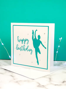 Tilt | Ballerina Handmade Large Square Silhouette Birthday Card | The Bright Edition