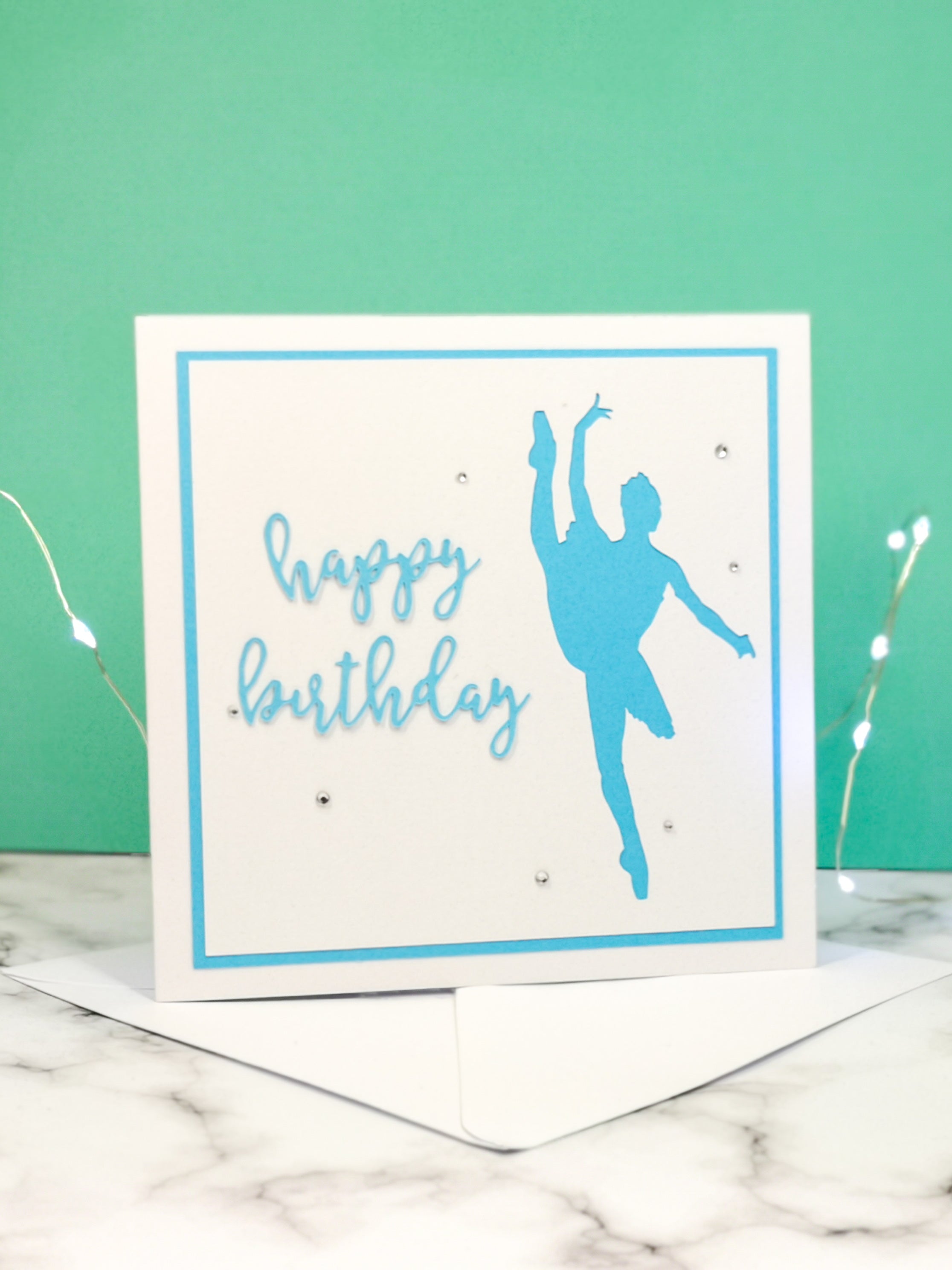 Tilt | Ballerina Handmade Large Square Silhouette Birthday Card | The Bright Edition