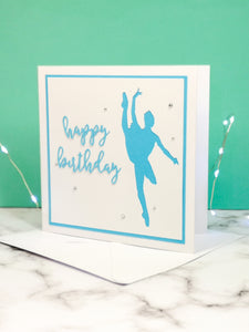 Tilt | Ballerina Handmade Large Square Silhouette Birthday Card | The Bright Edition