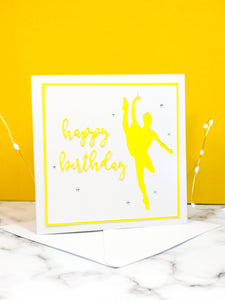 Tilt | Ballerina Handmade Large Square Silhouette Birthday Card | The Bright Edition