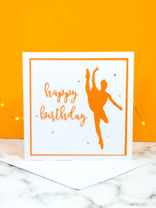 Tilt | Ballerina Handmade Large Square Silhouette Birthday Card | The Bright Edition