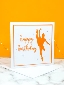 Tilt | Ballerina Handmade Large Square Silhouette Birthday Card | The Bright Edition