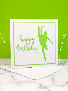 Tilt | Ballerina Handmade Large Square Silhouette Birthday Card | The Bright Edition