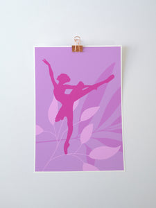 Ballerina Arabesque Silhouette Art Print | Ballet Dancer Wall Art | Summer '21 Edition