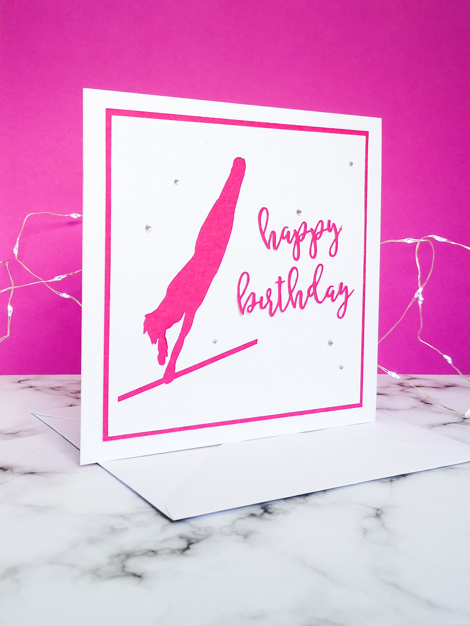 Blind Turn | Handmade Large Square Silhouette Birthday Card | The Bright Edition