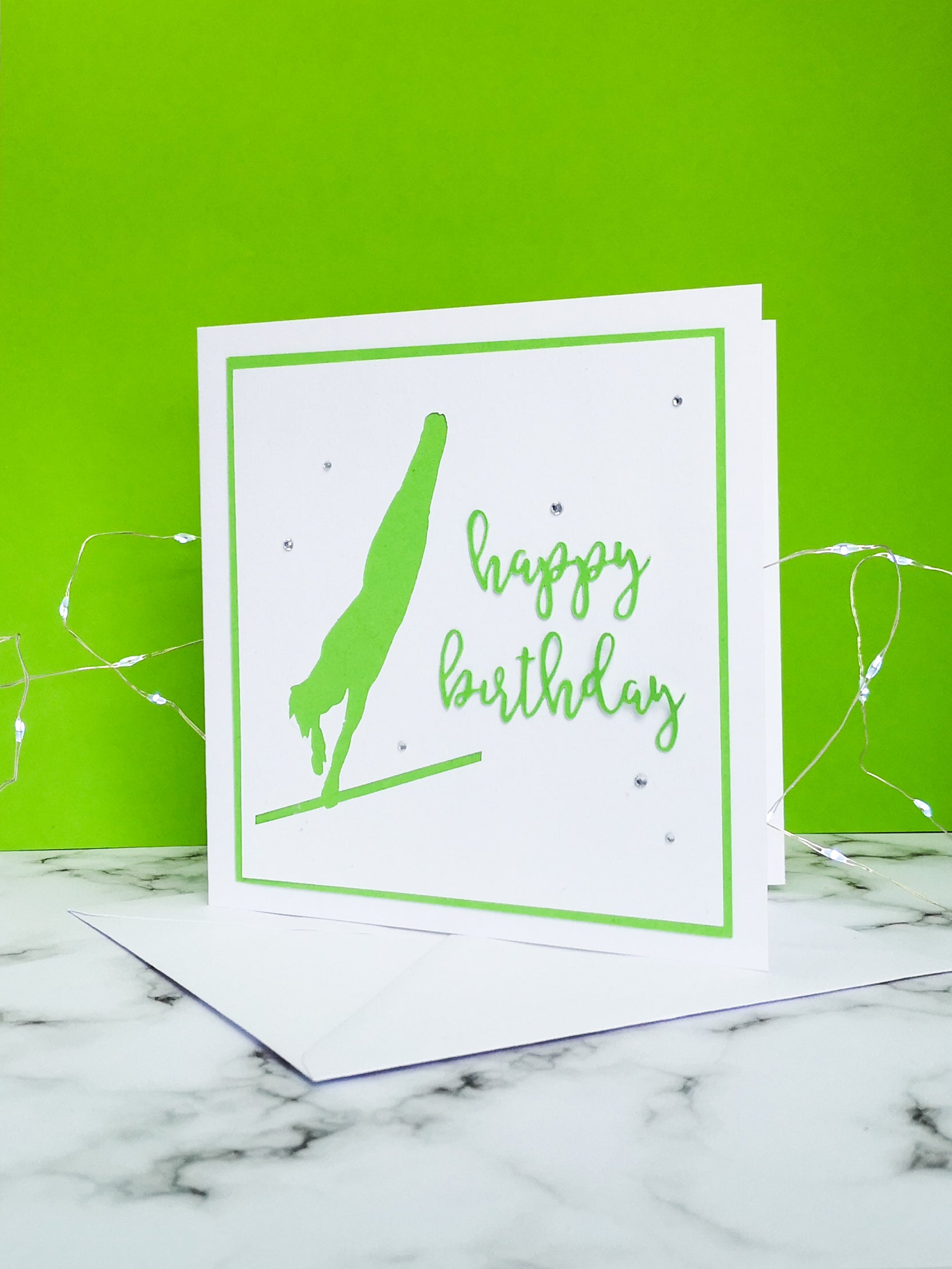 Blind Turn | Handmade Large Square Silhouette Birthday Card | The Bright Edition