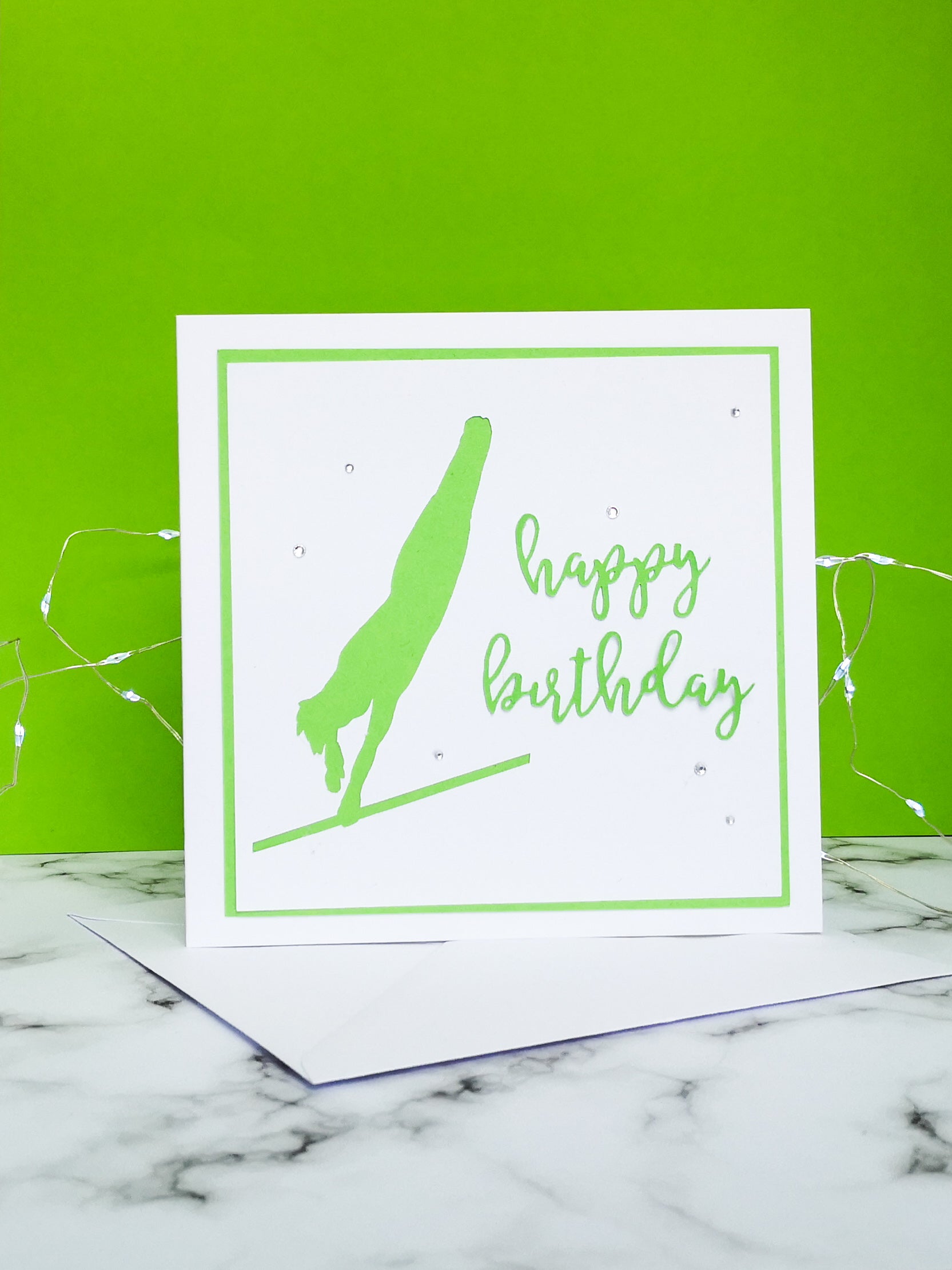 Blind Turn | Handmade Large Square Silhouette Birthday Card | The Bright Edition