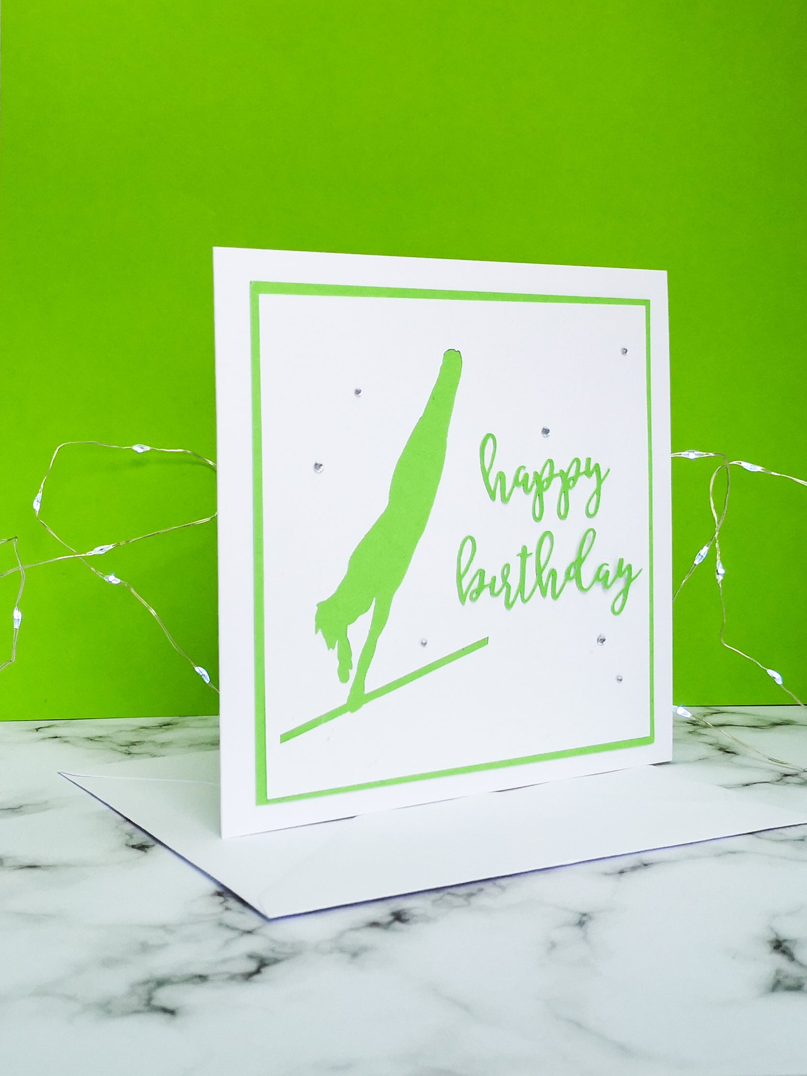 Blind Turn | Handmade Large Square Silhouette Birthday Card | The Bright Edition