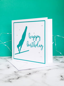 Blind Turn | Handmade Large Square Silhouette Birthday Card | The Bright Edition