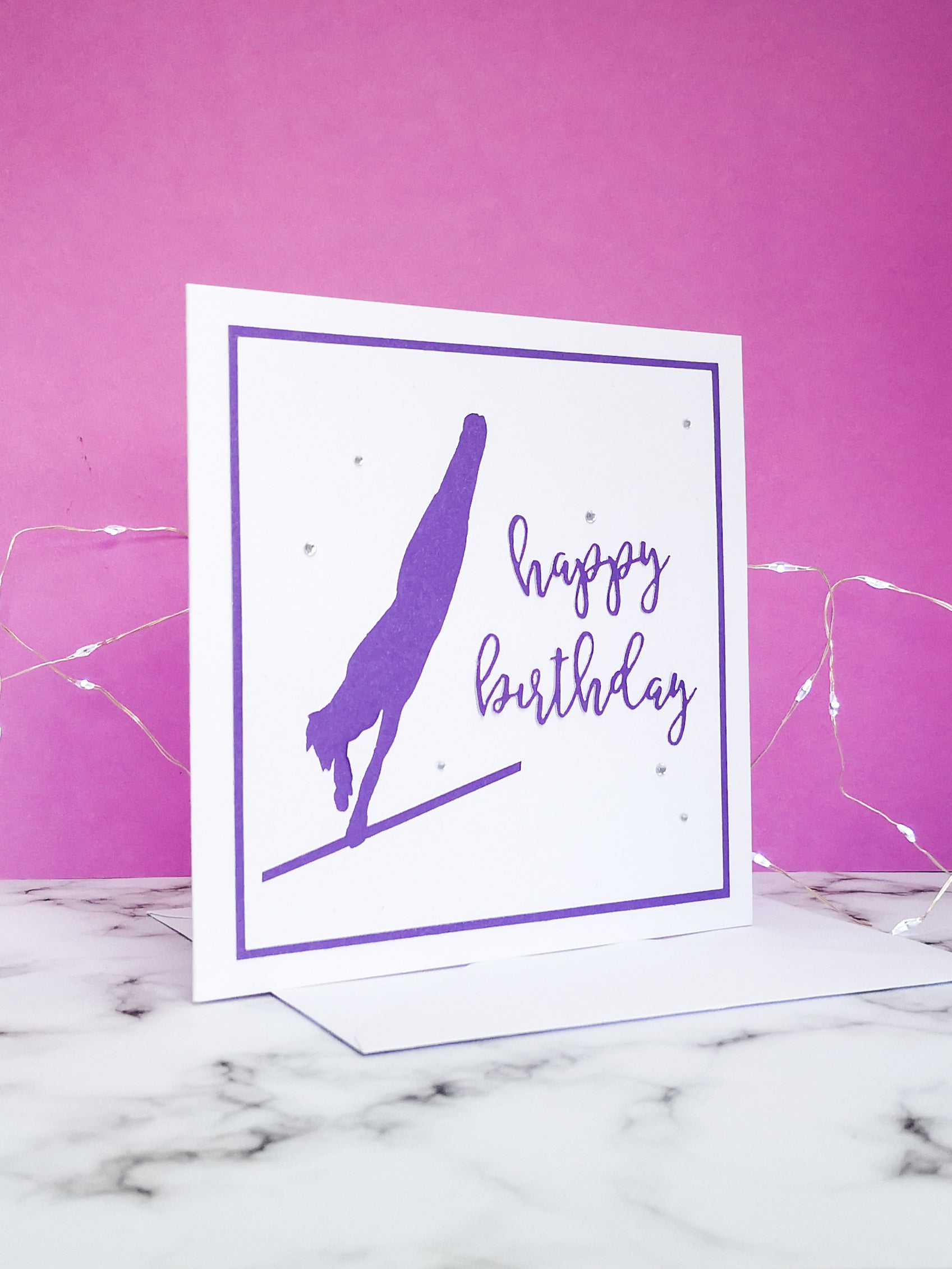 Blind Turn | Handmade Large Square Silhouette Birthday Card | The Bright Edition