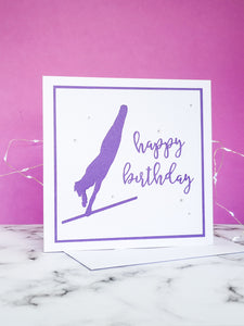 Blind Turn | Handmade Large Square Silhouette Birthday Card | The Bright Edition