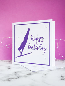 Blind Turn | Handmade Large Square Silhouette Birthday Card | The Bright Edition