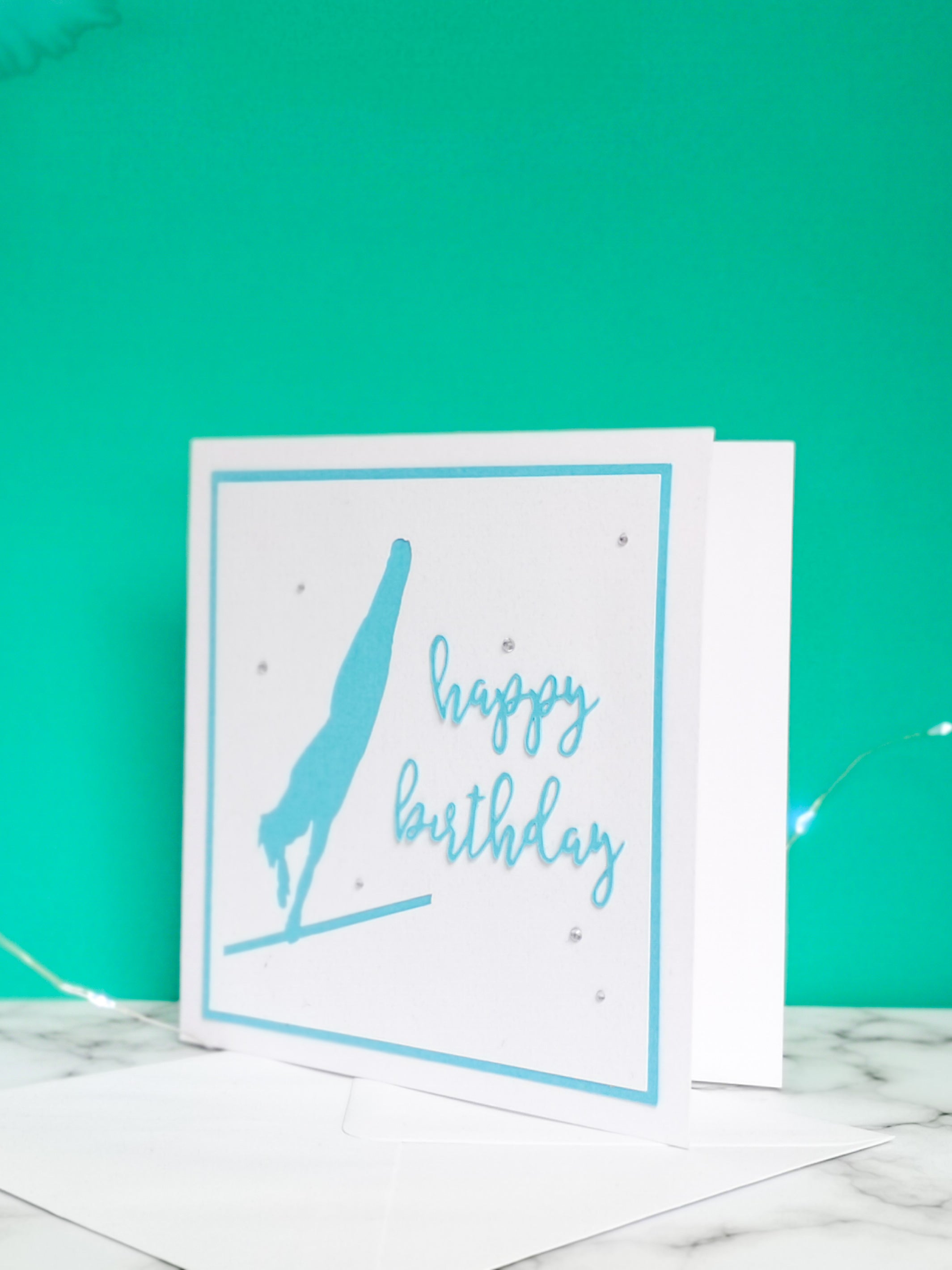 Blind Turn | Handmade Large Square Silhouette Birthday Card | The Bright Edition