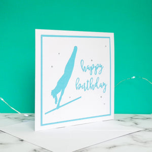 Blind Turn | Handmade Large Square Silhouette Birthday Card | The Bright Edition