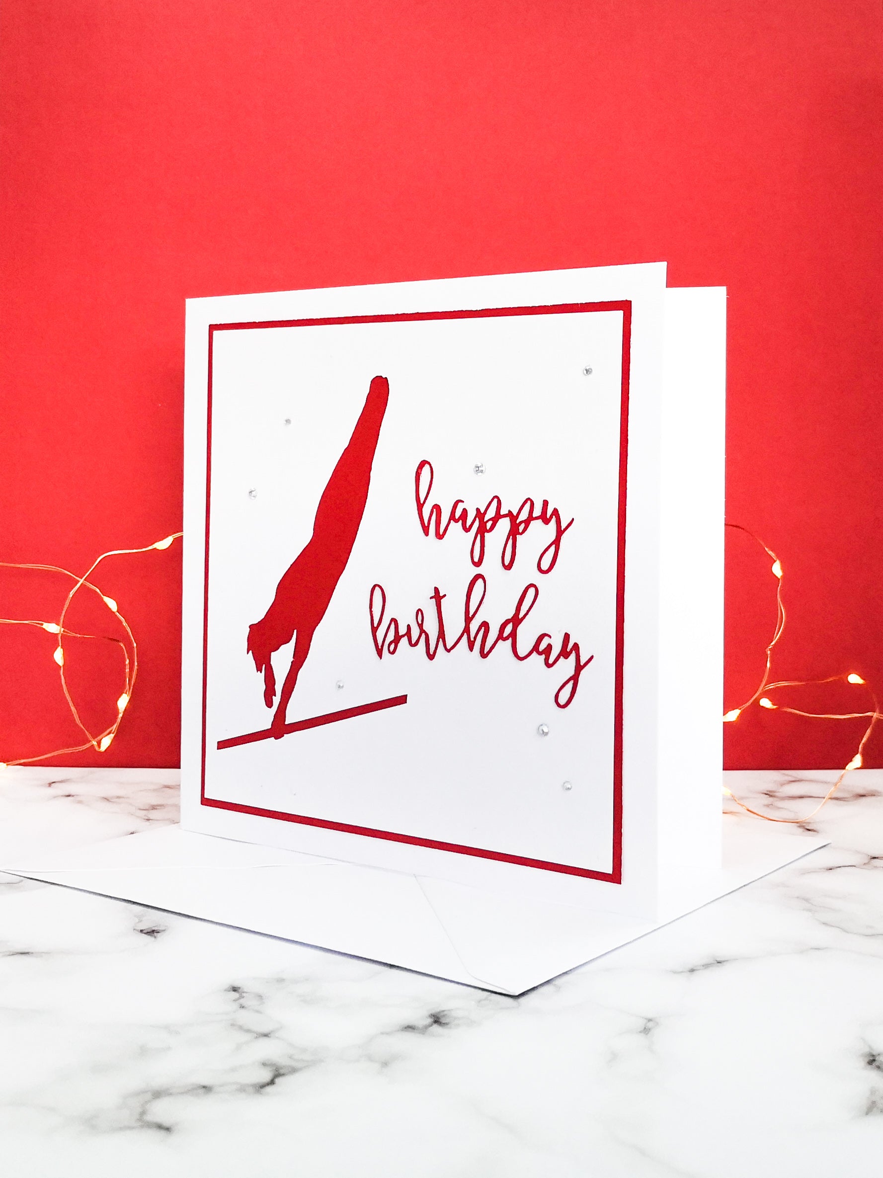 Blind Turn | Handmade Large Square Silhouette Birthday Card | The Bright Edition