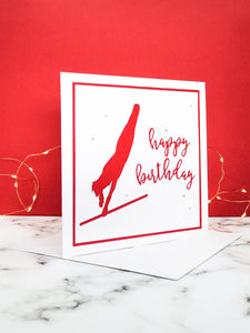 Blind Turn | Handmade Large Square Silhouette Birthday Card | The Bright Edition