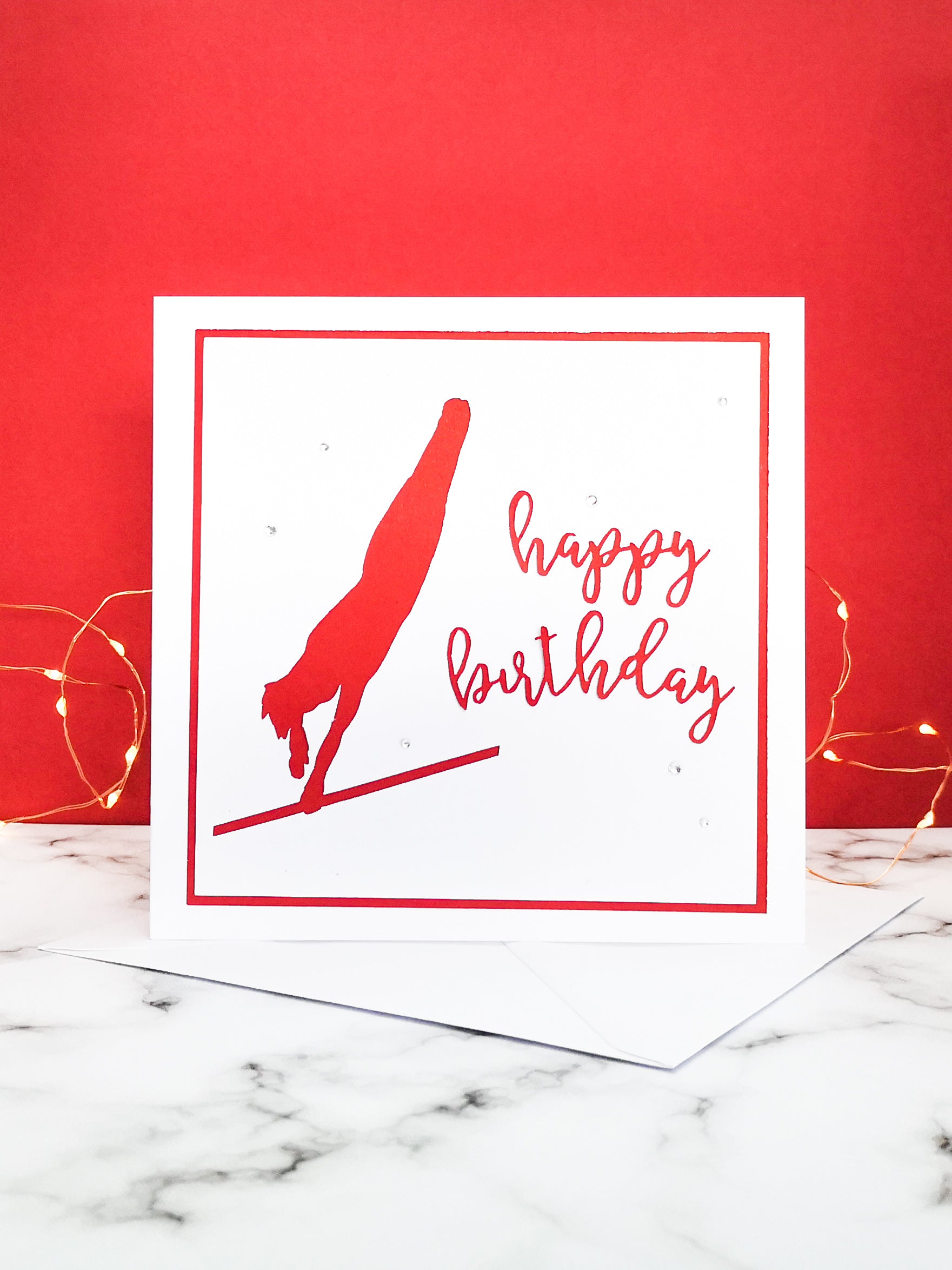 Blind Turn | Handmade Large Square Silhouette Birthday Card | The Bright Edition