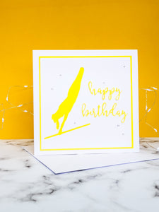 Blind Turn | Handmade Large Square Silhouette Birthday Card | The Bright Edition