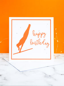 Blind Turn | Handmade Large Square Silhouette Birthday Card | The Bright Edition