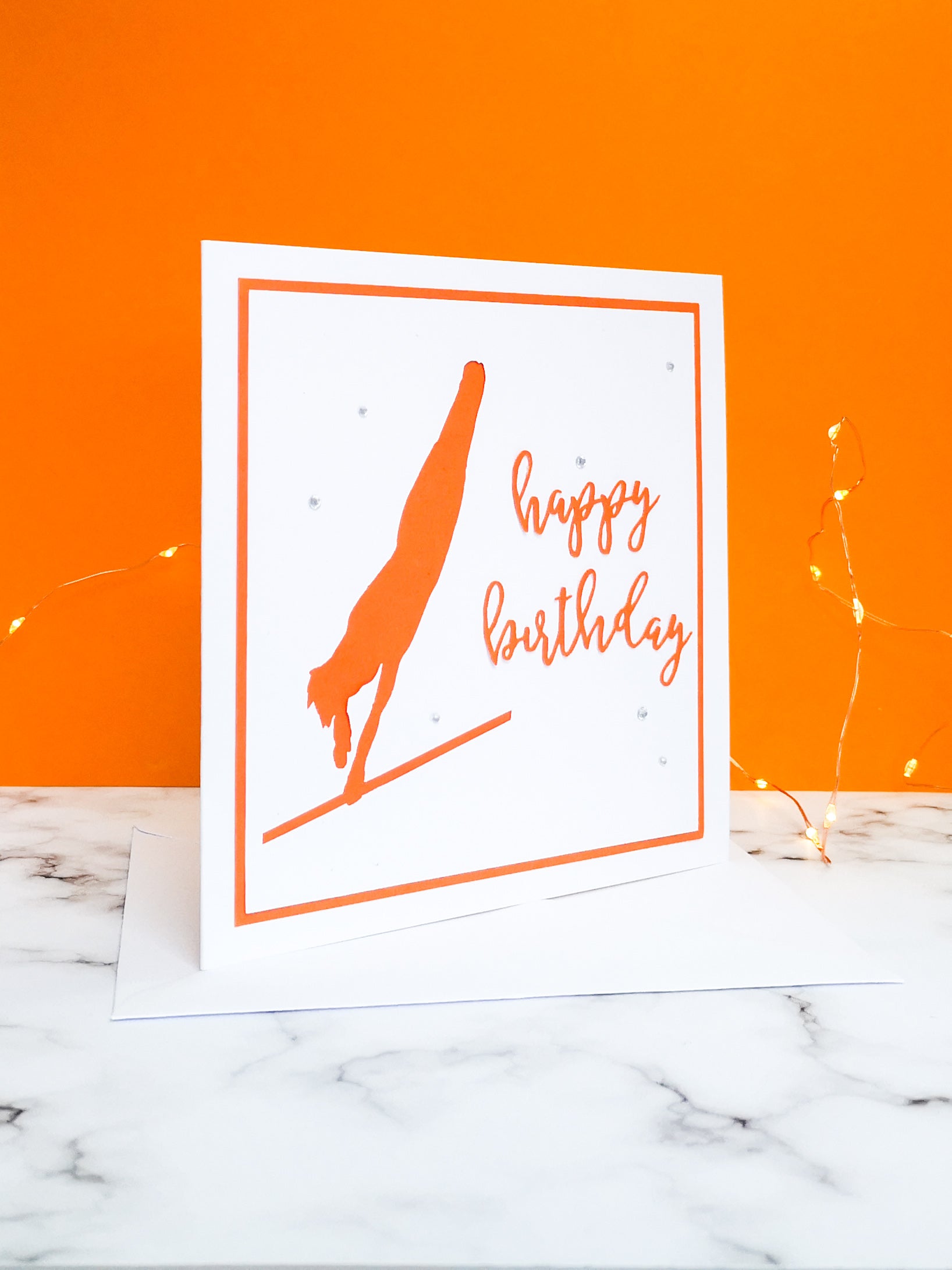 Blind Turn | Handmade Large Square Silhouette Birthday Card | The Bright Edition