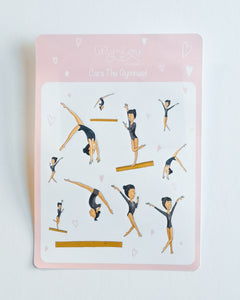 Cara The Gymnast Sticker Sheet | Gymnastics Illustrated Sticker Set