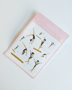 Cara The Gymnast Sticker Sheet | Gymnastics Illustrated Sticker Set