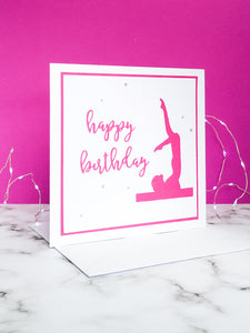 Chest Stand | Handmade Large Square Silhouette Birthday Card | The Bright Edition