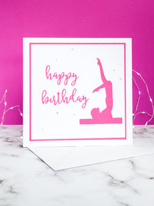 Chest Stand | Handmade Large Square Silhouette Birthday Card | The Bright Edition