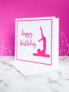 Chest Stand | Handmade Large Square Silhouette Birthday Card | The Bright Edition