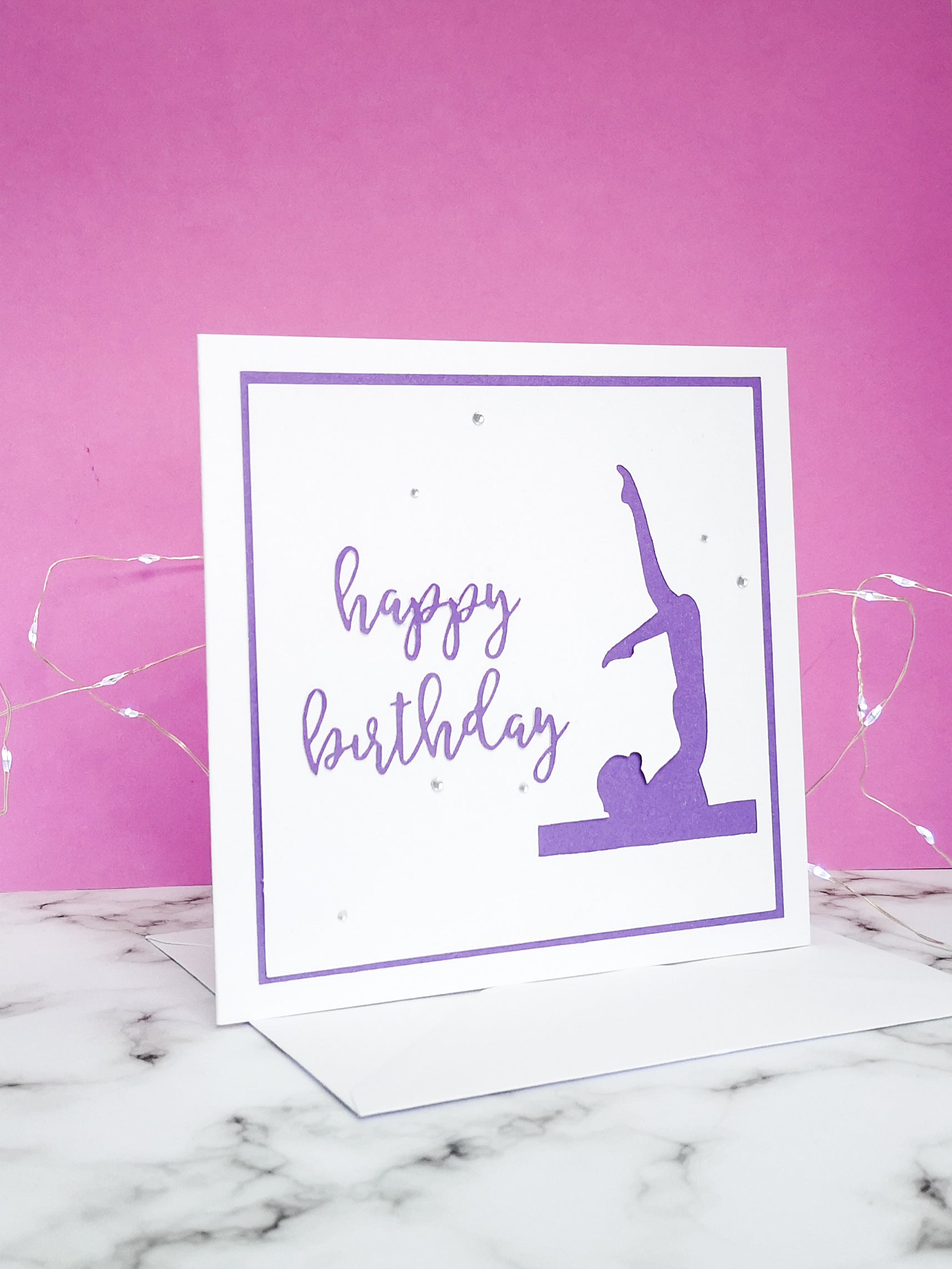 Chest Stand | Handmade Large Square Silhouette Birthday Card | The Bright Edition