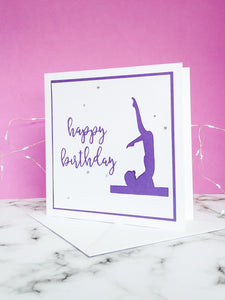 Chest Stand | Handmade Large Square Silhouette Birthday Card | The Bright Edition