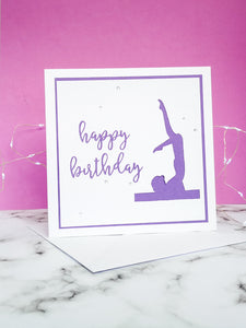 Chest Stand | Handmade Large Square Silhouette Birthday Card | The Bright Edition