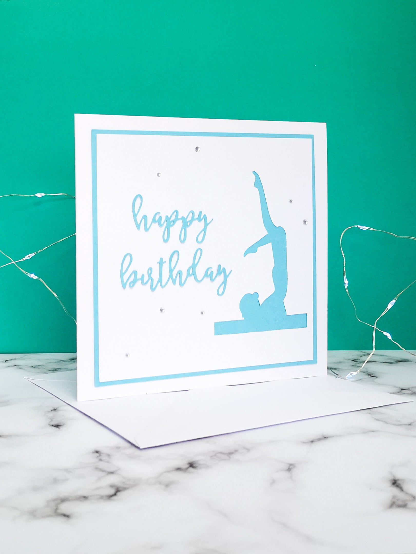 Chest Stand | Handmade Large Square Silhouette Birthday Card | The Bright Edition