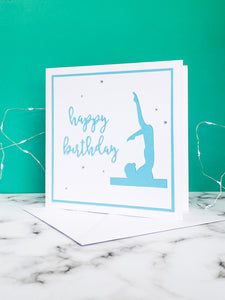 Chest Stand | Handmade Large Square Silhouette Birthday Card | The Bright Edition