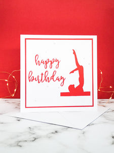 Chest Stand | Handmade Large Square Silhouette Birthday Card | The Bright Edition