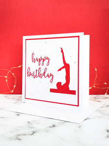 Chest Stand | Handmade Large Square Silhouette Birthday Card | The Bright Edition